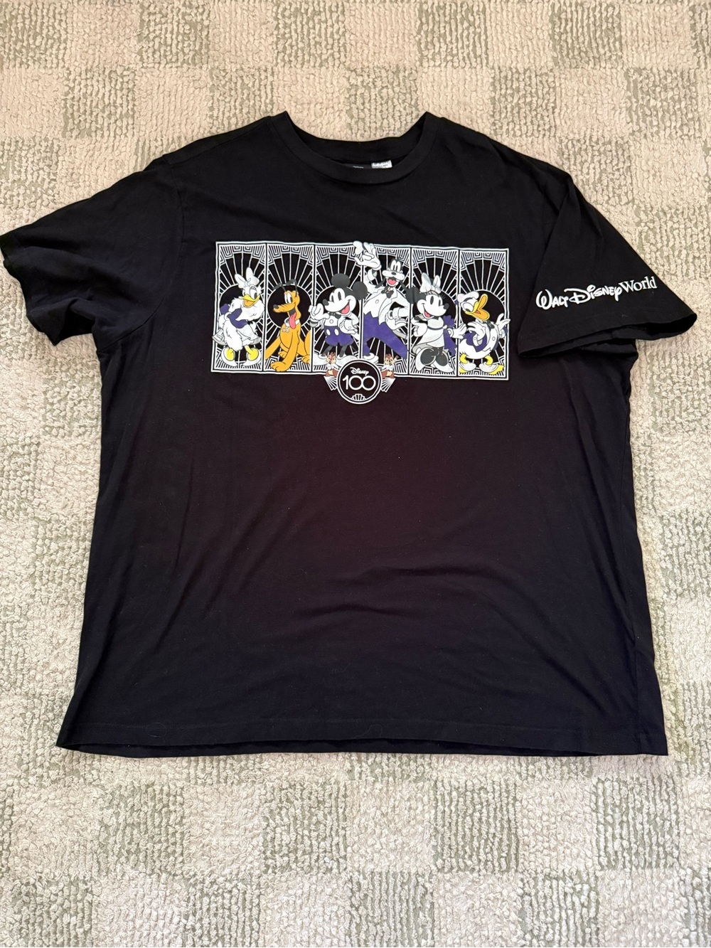 Disney Black Mickey & Friends 100th Anniversary Graphic Tee - Men